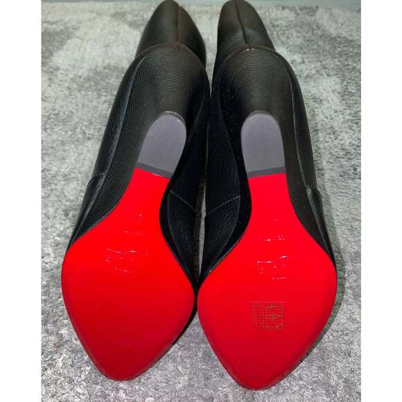 Christian Louboutin Civiliza 100 Black Calf Leather Knee High Wedge Heel Boot 38 - Picture 12 of 12